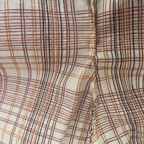 Peach Trench Coat Plaid Lining Size Medium - Picture 11 of 13